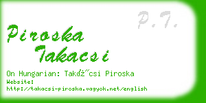 piroska takacsi business card